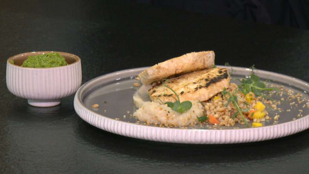 2erlei Sellerie (Steak und Creme) mit Schmid’s Einkorn
